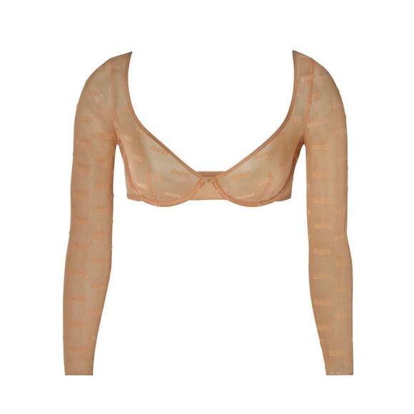 RARE SKIMS After Hours Long Sleeve Mesh Top - Picture 4 of 7